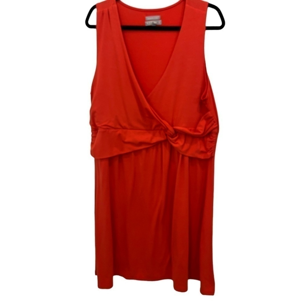 Old Navy Plus Size V Neck Faux Wrap Stretch Knit Sleeveless Summer Dress Size 2X